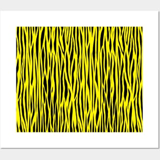 Animal Print Zebra YELLOW Posters and Art